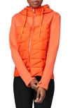 Bernardo Insulated Quilted Hooded Jacket In Spicy Orange