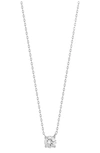 Glaze Jewelry Solitaire Cz Pendant Necklace In Silver