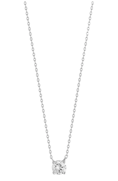 Glaze Jewelry Solitaire Cz Pendant Necklace In Silver