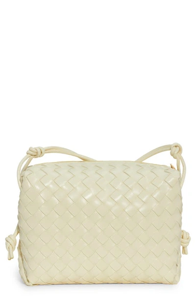 Bottega Veneta Small Intrecciato Leather Shoulder Bag In Zest Washed Gold