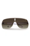 Carrera Eyewear Carrera Shield Sunglasses In White Crys / Brown Gradient