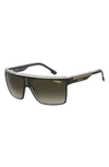 Carrera Eyewear Flat Top Gradient Sunglasses In Black Gold / Brown Gradient