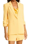 Cinq À Sept Khloe Crepe 3/4-sleeve Blazer In Sunset