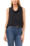 Vince Camuto Cowl Neck Sleeveless Blouse In Black
