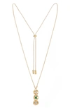 Saachi Divine Three Charm Pendant Necklace In Gold