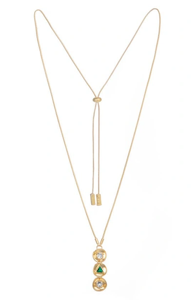 Saachi Divine Three Charm Pendant Necklace In Gold