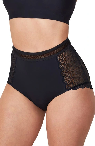 Proof Period & Leak  Lace Moderate Absorbency Briefs In Black