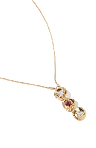 Saachi Divine Three Charm Pendant Necklace In Gold