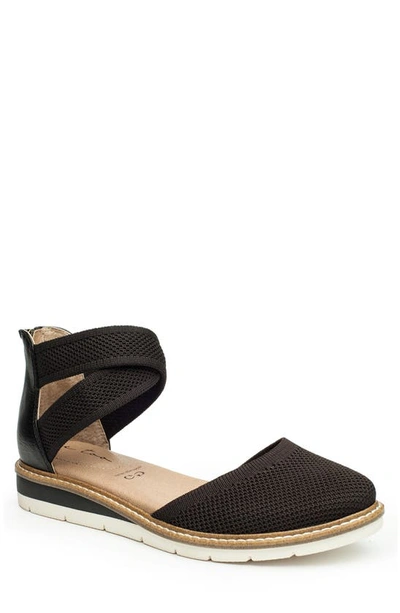 Adam Tucker Haven Woven Wedge Sandal In Black