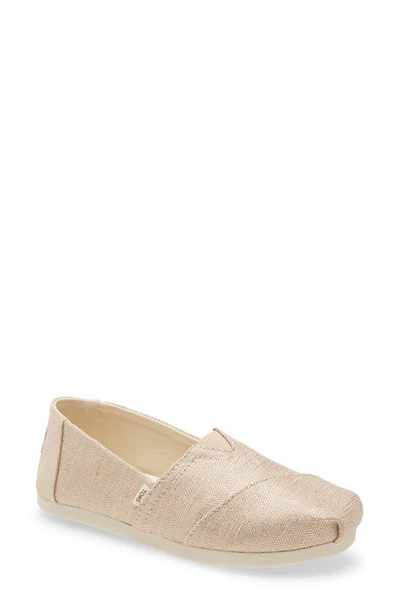 Toms Women's Printed Alpargata Flats Women's Shoes In Natural Metallic