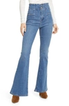Free People We The Free Jayde Flare Jeans In Sunburst Blue