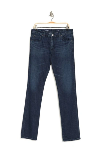 Ag Everett Dark Wash Straight Leg Jeans In Lvsa