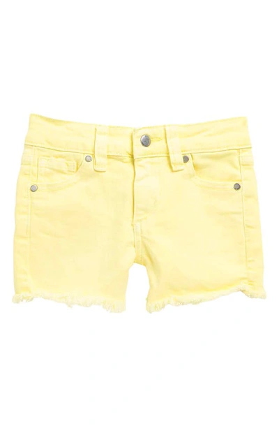 Joe's Kids' Garment Dye Stretch Shorts In Pale Banana