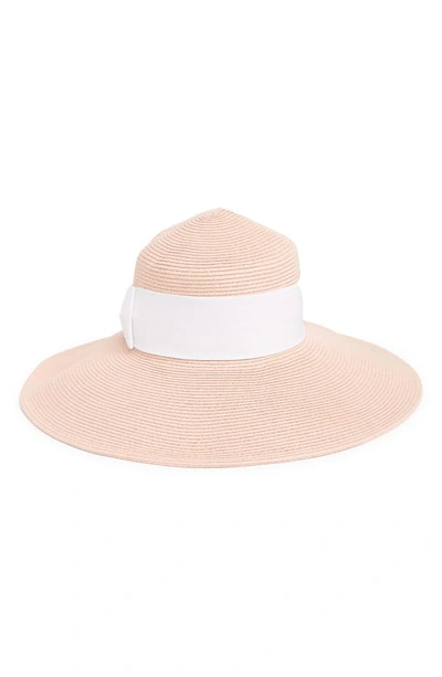 Nordstrom Rack Floppy Bow Sun Hat In Pink Combo
