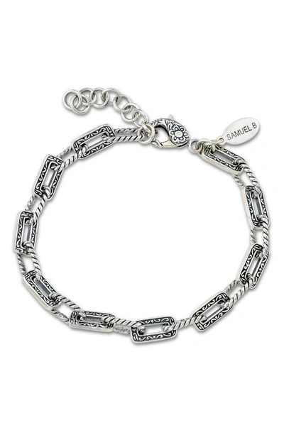 Samuel B. Sterling Silver Paper Clip Bracelet