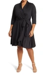 By Design Prescott Three-quarter Sleeve Dress In Black