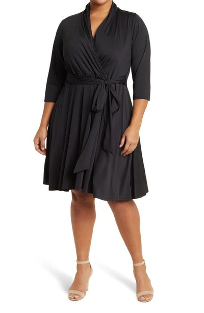 By Design Prescott Three-quarter Sleeve Dress In Black