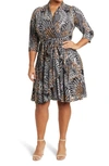 By Design Prescott Three-quarter Sleeve Dress In Brazil