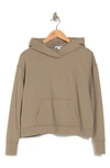 James Perse Relaxed Cropped Hoodie In Fawn