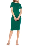 Alexia Admor Scuba Midi Sheath Dress In Green