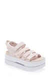 Nike Icon Classic Platform Sandals In Barely Rose-pink In Barely Rose/white/pink Oxford