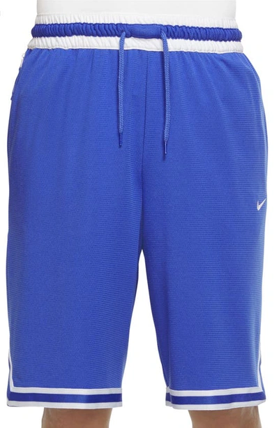 Nike Men's Dri-fit Dna Basketball Shorts In Game Royal/ White