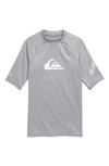 Quiksilver Kids' All Time Short Sleeve Surf T-shirt In Sleet Heather