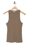 James Perse Ribbed Knit Tank In Fawn