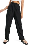 Topshop Pinseam Tailored Sweatpants In Black In Black