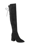 Journee Collection Valorie Extra Wide Calf Foam Over-the-knee Boot In Black