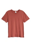 Reigning Champ Short Sleeve Slim Fit Crewneck T-shirt In Russet