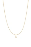 Bychari Initial Pendant Necklace In Goldilled-a