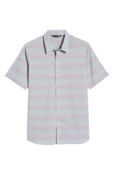 Travismathew Increments Short Sleeve Button Down Shirt In Micro Chip