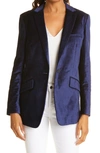 Rag & Bone Margot Velvet Blazer In Blue