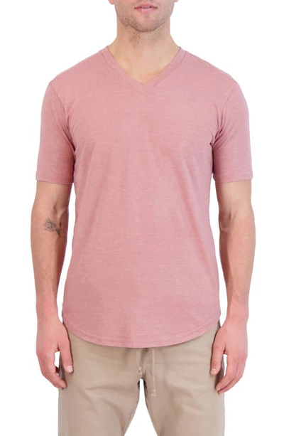 Goodlife Tri-blend Scallop V-neck T-shirt In Ash Rose