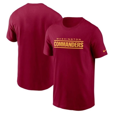 Nike Men's Wordmark Essential (nfl Washington Commanders) T-shirt In Red