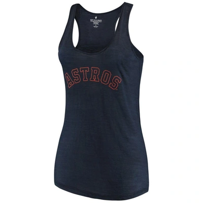 Soft As A Grape Women's  Navy Houston Astros Plus Size Swing For The Fences Racerback Tank Top