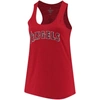 SOFT AS A GRAPE SOFT AS A GRAPE RED LOS ANGELES ANGELS PLUS SIZE SWING FOR THE FENCES RACERBACK TANK TOP