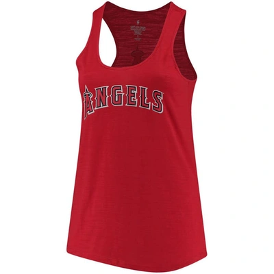 Soft As A Grape Women's  Red Los Angeles Angels Plus Size Swing For The Fences Racerback Tank Top