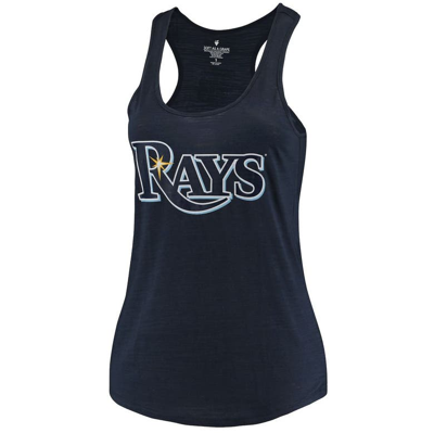 Soft As A Grape Navy Tampa Bay Rays Plus Size Swing For The Fences Racerback Tank Top