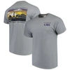 IMAGE ONE GRAY LSU TIGERS COMFORT COLORS CAMPUS SCENERY T-SHIRT