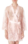Rya Collection Darling Lace Coverup Robe In Petal Pink