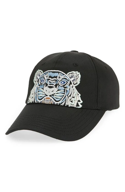 Kenzo Icon Embroidered Techno Canvas Cap In Nero