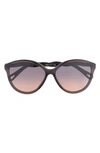 Chloé 58mm Gradient Panthos Sunglasses In Grey
