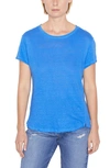 Frame Easy True Organic-linen T-shirt In Jet Stream