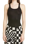 Judy Turner Unisex Liza Rib Silk Tank In Nero