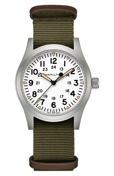 Hamilton Khaki Field Mechanical Bracelet Watch, 42mm In Black