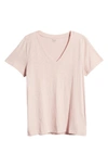 Madewell Whisper Cotton V-neck T-shirt In Wisteria Dove