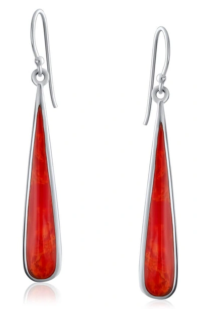 Bling Jewelry Boho Teardrop Earrings In Red