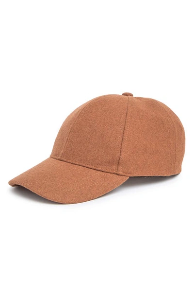 Nordstrom Rack Textured Baseball Cap In Rust Ginger